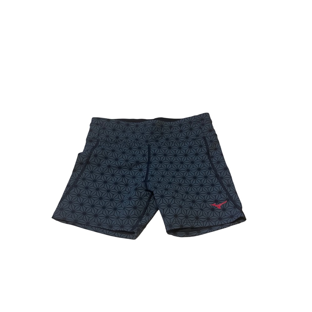 Mizuno Japan Engineered Women Geometric Starburst Compression Shorts Black XS